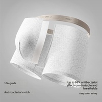 Boxers imprimés pour hommes, prêts à être expédiés, en Spandex/Coton, respirants, écologiques, impression par transfert thermique, ceinture élastique, gris