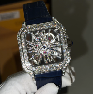 Reloj de Cuarzo Automático con Diamantes y Esfera Numérica de Moissanita de Color Moderno para Hombre, 5 BAR, Cuadrado, Reloj de Moissanita para Hombre - Product Image 4