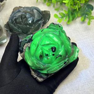 Flor de ágata volcánica Natural artesanal excelente luz UV efecto fluorescente energía curación cristal decoración cristal decoraciones - Product Image 1