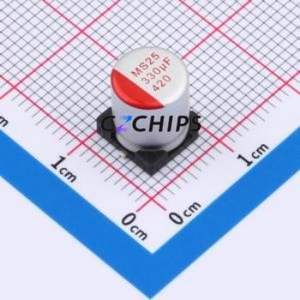 Condensateur électrolytique hybride solide-liquide en aluminium GMS1E337M0809PZ, SMD, D8xL9.4mm - Product Image 1