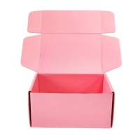 Boîte en carton ondulé rose à double couche avec logo personnalisé et estampage UV pour vêtements, cadeaux et emballages e-commerce, vente en gros de cartons d'expédition