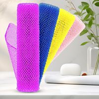 Éponge en filet africaine avec logo personnalisé Éponge en filet africaine de qualité supérieure pour une exfoliation en profondeur à séchage rapide et en maille réutilisable pour une peau lisse