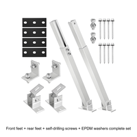 Instalasi Mudah Aluminium 6005-T5 SUS304 Kaki Penyangga Depan dan Belakang yang Dapat Disesuaikan untuk Panel Surya Miring