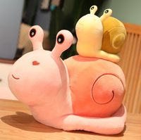 Figurine d'escargot mignonne, poupée apaisante pour bébé, jouet en peluche, petit escargot de dessin animé, cadeau d'anniversaire, poupée en peluche, cadeau d'anniversaire