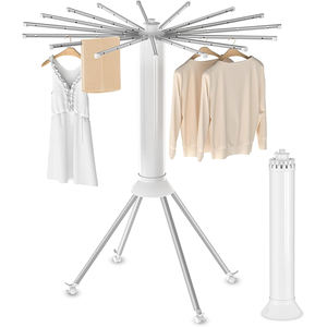 Étendoir à vêtements organisateur de vêtements multifonctionnel pliable avec niveau unique pour le nettoyage de la salle de bain ou du salon - Product Image 1