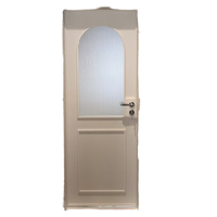 Porte intérieure en verre cintrée de style français, en polymère blanc, insonorisée, pour hôtel, cuisine, salon, espaces commerciaux