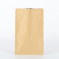 Sacs en papier d'aluminium kraft brun écologique avec logo zippé Emballage alimentaire pour les cafés en sucre en grains de café Boulangers