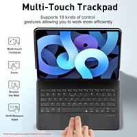 2024 sıcak arkadan aydınlatmalı kablosuz TrackPad klavye özel dil logosu için iPad Pro 11 2018 2020 2022 hava 4 5th Gen sihirli klavye