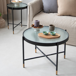 Bestseller Günstiger Preis Wohnzimmer Einzigartiger kleiner Tee tisch Luxus-Couch tisch aus Holz und Eisen - Product Image 3