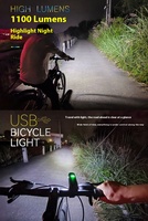 Phares LED en alliage Haoyi Z-818, étanches IPx4, rechargeables, batterie intégrée, 4 modes, éclairage de nuit extérieur, vente chaude
