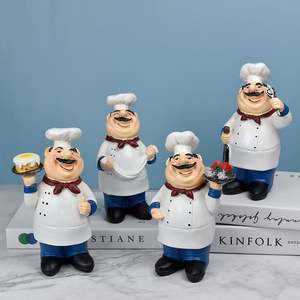 SE7 resina Chef figura decorazione stanza decorazione <span class=keywords><strong>cucina</strong></span> statue per decorazione fabbrica vendita diretta Chef in resina artigianato ornamenti - Product Image 6