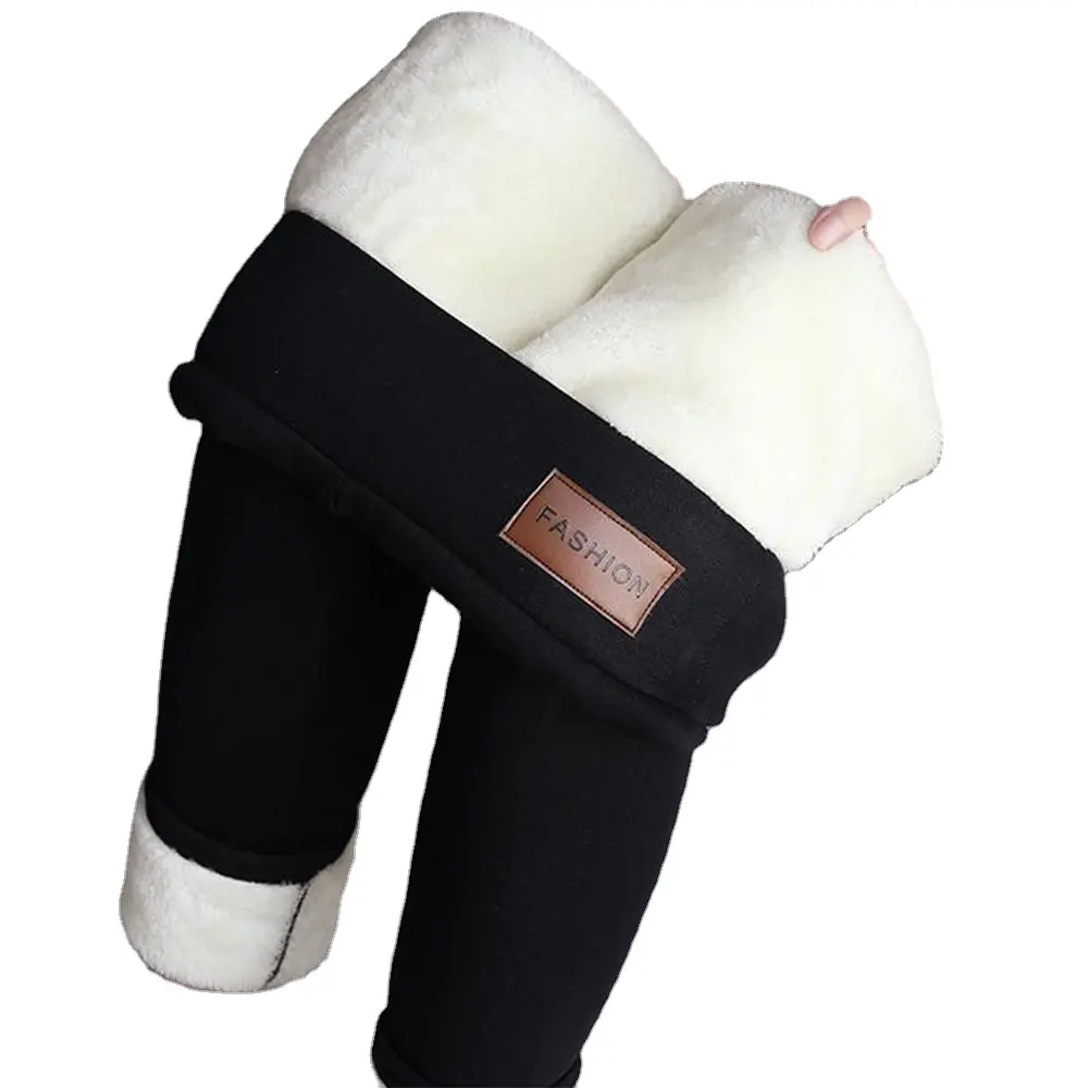 Quần Legging Nhung Giữ Ấm Cho Nữ, Legging Màu Trơn, Cạp Cao, Giữ Ấm, Thoải Mái, Co Giãn, Mùa Đông