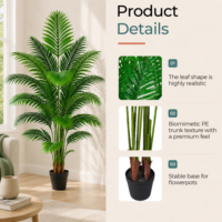 Grand palmier artificiel de 1,80 m avec 23 frondes, plantes artificielles, verdure, décoration, plantes artificielles en pot