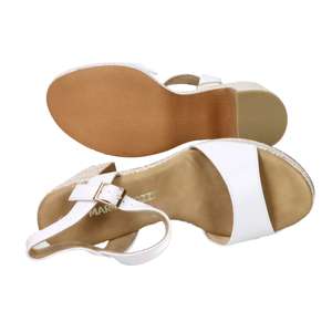 Sandales à talons pour femme Marco Tozzi, blanches, talon de 9 cm, taille 38, style plateforme - Product Image 6