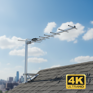 เสาอากาศทีวีภายนอกแบบ Yagi อลูมิเนียม 4K Smart น้ำหนักเบา สีเงิน ติดตั้งบนเสา แบบ Passive สำหรับ HDTV DTMB ขายดี - Product Image 1