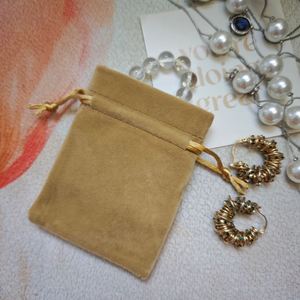Custom Logo Printed Velvet Jewelry Ring Storage Pouch Velvet Drawstring <b>Bag</b> Gift Packaging <b>Bag</b> - Product Image 4