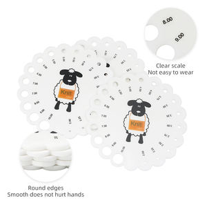 JP <span class=keywords><strong>Plastic</strong></span> Round Knit Needle Counter Tool 2,0-10mm Stricknadel-Lineal für Diy Handi crafts Dress making Sewing - Product Image 3