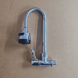 صنبور حوض مطبخ عصري أحادي التبريد بتصميم كلاسيكي مدمج بالجدار - Product Image 3