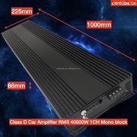 Amplificateur de subwoofer de voiture de style brésilien 40K, RMS 40000W, 1 canal monobloc, crête 80000W, amplificateur de basses pleine gamme pour voiture, classe D