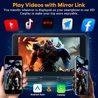 Écran CarPlay sans fil 9 pouces, autoradio avec CarPlay sans fil Apple, Android Auto, enregistrement en boucle, caméra embarquée 2K, caméra arrière