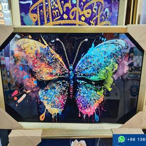 Decoración Moderna de Lujo, Arte de Pared de Porcelana con Cristales en Forma de Mariposa - Product Image 5