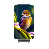 Écran d'affichage LED double face pliable intelligent GPXP P1.86, 640x1920mm, pour intérieur, sur roulettes