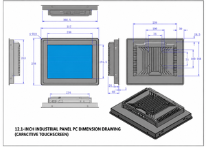 Panel PC Industrial con Pantalla Táctil Capacitiva Integrada BKHD de 12.1 Pulgadas, I3 3217U, I5 7300U, J6412, I5 10210U, Computadora HMI - Product Image 5