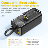 Aspor A318 22,5 W Precio de fábrica Venta caliente Banco de energía Carga rápida Móvil OEM 40000mAh Cargador portátil PowerBanks al por mayor