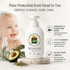 MOMMY'S LITTLE MONSTER <span class=keywords><strong>Gel</strong></span> <span class=keywords><strong>de</strong></span> <span class=keywords><strong>Baño</strong></span> para Bebés Recién Nacidos 2 en 1, Espuma Suave Sin Lágrimas, Fácil <span class=keywords><strong>de</strong></span> Enjuagar, Champú Perfecto para Piel Sensible <span class=keywords><strong>de</strong></span> Bebé - Product Image 1