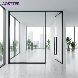 Portes coulissantes et battantes en verre AOSTTER pour salles de bain, entrées intérieures, portes de grange françaises et turques, et autres entrées intérieures de maisons - Product Image 1