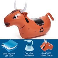 Meilleure vente gigantesque taureau piscine flotteur gonflable taureau eau monter sur pour adultes enfants avec vannes rapides, vinyle robuste facile à