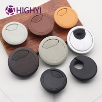 HIGHYI ordinateur de bureau câble œillet boîte meubles matériel en plastique table circulaire bureau fil œillet