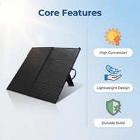 Panneau solaire monocristallin pliable portable 90W, chargeur solaire étanche ETFE pour camping-car, station d'alimentation, recharge de téléphone