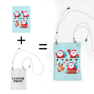 Sac d'impression de chapeaux de Noël personnalisés avec pochette avec logo sacs de téléphone portable de décoration - Product Image 2