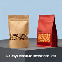 Sacs à fond plat écologiques avec fermeture à lien métallique, emballage personnalisé compostable et biodégradable pour café en grains, avec valve et fermeture éclair
