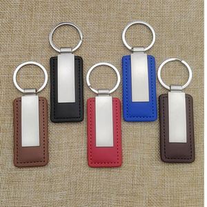 Ys894 Promotional Gift Custom Embossed Logo Laser Engraving Car <b>Keyring</b> Pu Metal <b>Leather</b> Keychain - Product Image 2