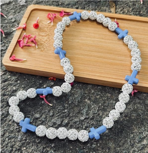 Collana colorata Discoball Baseball con perline Bling collana alla moda in argilla elastica croce <span class=keywords><strong>a</strong></span> <span class=keywords><strong>mio</strong></span> <span class=keywords><strong>figlio</strong></span> - Product Image 4