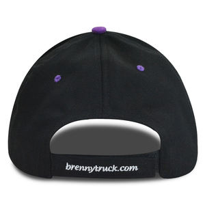 <b>Black</b> Purple <b>Baseball</b> <b>Cap</b> Curved Brim Custom Logo Ready Unisex Twill Embroidery Printing Sporty Casual - Product Image 6
