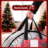 Sac de rangement imperméable pour couette de Noël, pliable, cylindrique, en polyester, avec motif d'arbre, pour vêtements et literie