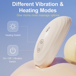 Massaggiatore per l'allattamento NCVI, 2 pezzi, in silicone, indossabile, con calore e vibrazione, ricaricabile - Product Image 3