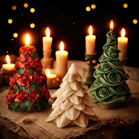 Molde de silicona para velas de la serie Árbol de Navidad de China, para yeso, jabón, resina, mousse, decoración de pasteles, adornos, modelo YT25181