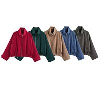 Veste Bomber à Carreaux MYST&ZA pour Femme, Nouvelle Collection Automne 2026, Style Tendance, Tempérament Simple, Coupe Ample et Polyvalente 6318268