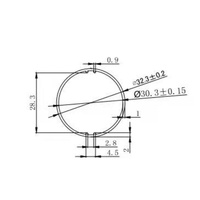 Rail de rideau en aluminium de 32mm