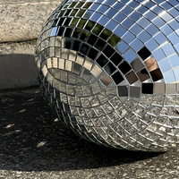 Spiegel-Disco-Osterei aus Glas, Reflektierende Partydekoration, Tischornament für Hochzeit, Geburtstag, KTV, Fotografie