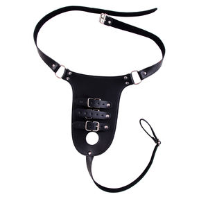 Sexy Verstelbare Pu Strats Slave Seksspeeltjes Riem Op Bondage Gear Dildo Volwassen Sm Harnas Ijzeren Ring Kuisheid Riem Ondergoed - Product Image 4