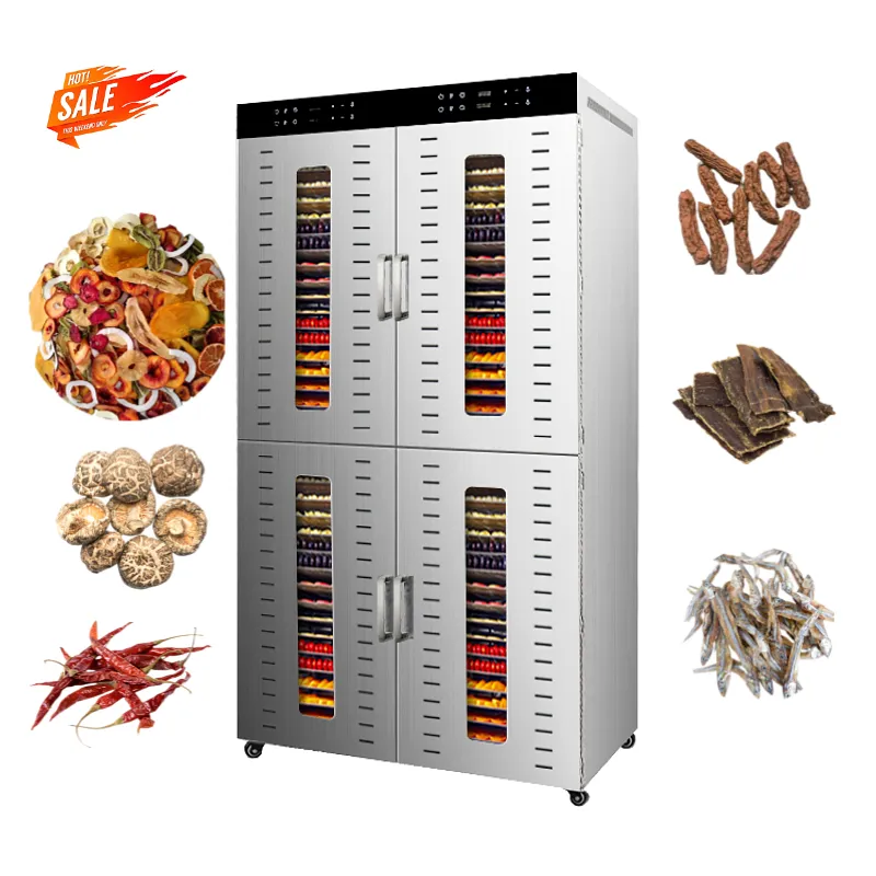 commercial industrial fruit and food dryer 32 48 80 96 trays stainless steel fruit vegetable meat dryer food dehydrator