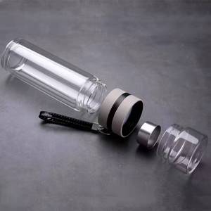 Bouteilles thermos et bouteilles d'eau à double paroi de qualité alimentaire séparant les tasses à thé et à eau avec infuseur à thé - Product Image 6