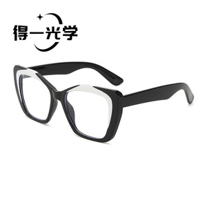 แว่นตา De Yi Optics ลายเสือดาว กรอบสี่เหลี่ยม ป้องกันแสงสีฟ้า สำหรับทุกเพศ ขนาดกลาง เลนส์ PC - Product Image 2