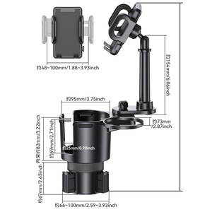 Extensor de portavasos para coche, portavasos para coche, soporte multifuncional para bebidas, estante de almacenamiento, soporte para teléfono - Product Image 3