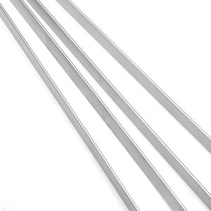 10 pièces/ensemble brochettes de barbecue en acier inoxydable larges bâtons 16.5 pouces de longue longueur ensemble de brochettes en métal plat ensemble d'outils de barbecue réutilisables - Product Image 4